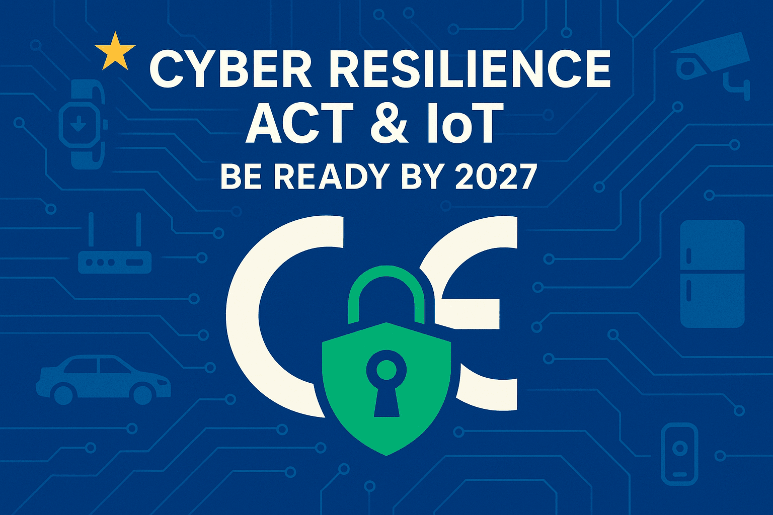 EU Cyber Resilience Act compliance for IoT devices – secure CE mark, cybersecurity by design, deadline 2027
