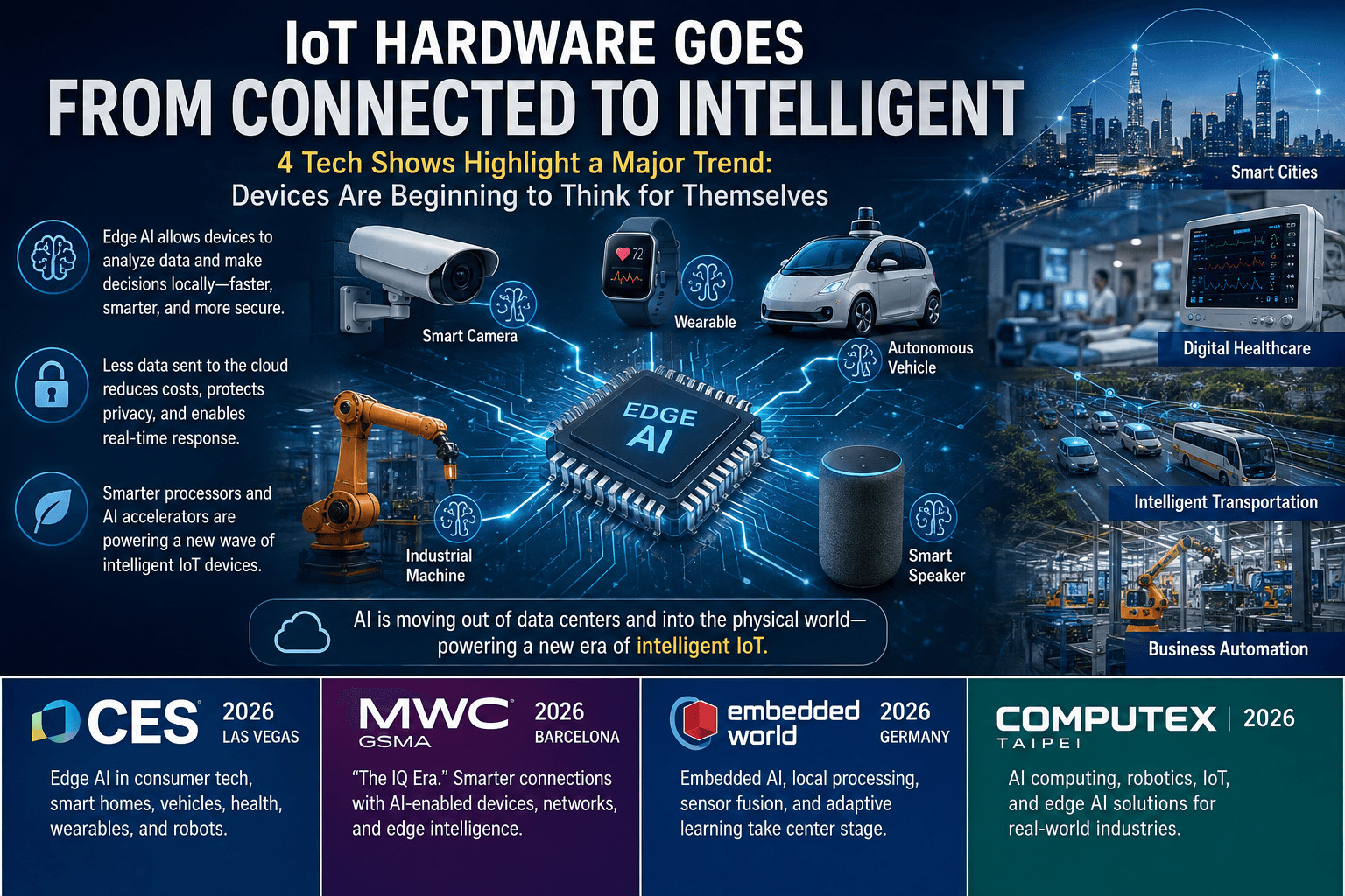 IoT hardware using edge AI to process data and make decisions locally