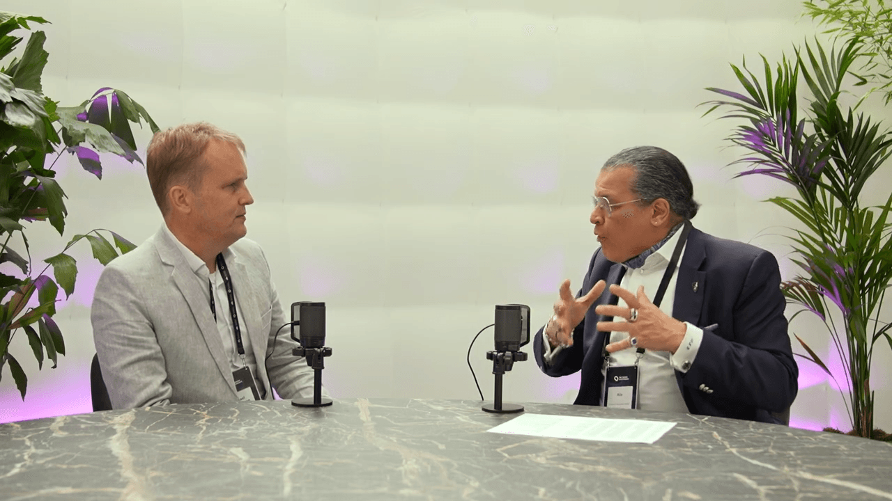 Michel Wouters discussing IoT compliance and the Cyber Resilience Act during a podcast at The Things Conference 2025.